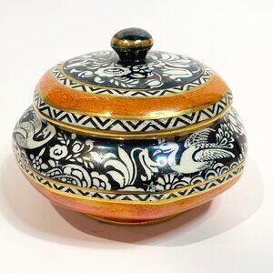 Vintage New Hall Hanley England Pottery Boumier Ware Dressing Table Lidded Dish